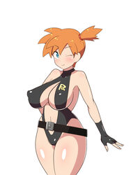 1girls alternate_breast_size big_breasts bikini blush dd_(artist) female female_only green_eyes human kasumi_(pokemon) large_breasts misty_(pokemon) nintendo nipples orange_hair pokemon pokemon_rgby sling_bikini solo swimsuit the_electric_tale_of_pikachu rating:Questionable score:63 user:Misty_lover