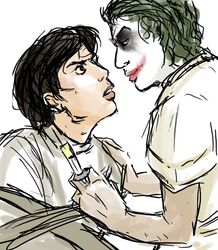 arkham_asylum asylum batman_(series) dc gay joker jonathan_crane male male_only medical padded_cell padded_room scarecrow scarecrow_(dc) straitjacket syringe the_dark_knight yaoi rating:Explicit score:6 user:bot