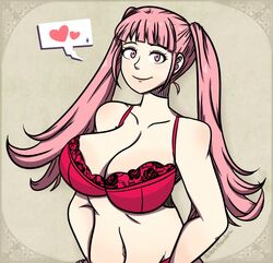 1girls cleavage female female_only fire_emblem fire_emblem:_three_houses hilda_valentine_goneril large_breasts long_hair nintendo pink_hair silenttandem solo solo_focus rating:Explicit score:40 user:Ponic5