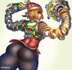 1girls 2020 alamanderarts arms_(game) ass ass_focus big_ass big_butt black_leggings blonde_hair butt_focus dat_ass female green_eyes hat huge_ass huge_thighs leggings mask medium_hair min_min_(arms) nintendo presenting presenting_hindquarters red_hat sideboob solo solo_female teenager thick_thighs thighs tight_clothing wide_hips yoga_pants rating:Questionable score:113 user:Ugabuga