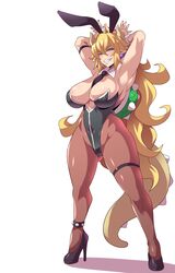 1girls 2d anime_style big_breasts blonde_hair blue_eyes bowsette breasts bunny_ears bunny_girl bunnysuit cleavage crown earrings edit female female_only genderswap genderswap_(mtf) high_heels high_resolution konno_tohiro large_breasts leotard light-skinned_female light_skin looking_at_viewer mario_(series) nails new_super_mario_bros._u_deluxe nintendo pale-skinned_female pale_skin pantyhose pointy_ears rule_63 sharp_teeth simple_background solo solo_female spiked_anklet spiked_shell spiked_tail standing thick_thighs third-party_edit very_long_hair watermark white_background wide_hips rating:Questionable score:474 user:Ugabuga