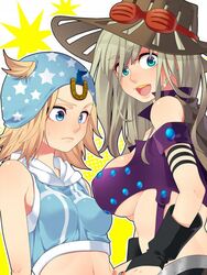 2020 2girls back_view bangs bare_shoulders big_breasts black_gloves blonde_hair blue_eyes breast_envy breast_size_difference breasts cleavage crop_top female_focus female_only fingerless_gloves genderbend genderswap genderswap_(mtf) gloves green_eyes gyro_zeppeli happy hat headgear height_difference hi_res johnny_joestar jojo's_bizarre_adventure kiri_futoshi large_breasts lesbian light-skinned_female light_skin long_hair looking_at_breasts looking_at_viewer looking_back midriff mouth_open navel no_bra open_mouth rule_63 short_hair shoulder_length_hair shoulders simple_background small_breasts smile smiling steel_ball_run sunglasses sunglasses_on_head sweat sweatdrop sweating underboob yuri rating:Questionable score:83 user:Shmivi