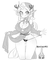 big_ass big_breasts christmas league_of_legends soraka strongbana rating:Questionable score:127 user:Latestday