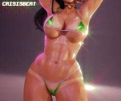 1girls 3d abs animated armpits arms_up ass athletic big_ass big_breasts bikini blender bouncing_breasts brazilian brazilian_tan breasts butt choker cleavage clothed_female crisisbeat curvy dancing dark-skinned_female dark_hair dark_skin female female_only large_breasts laura_matsuda midriff muscles muscular muscular_female navel no_sound smile solo street_fighter street_fighter_v sweaty tanline tanned_skin toned toned_female video wide_hips rating:Questionable score:321 user:justausername