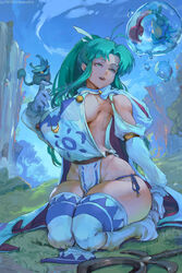 1girls aqua_hair ass boots breasts bubble curvaceous cutesexyrobutts detailed_background elbow_gloves erect_nipples female female_only female_solo gloves golden_sun grass green_eyes green_hair high_resolution hourglass_figure kneeling large_ass large_breasts long_gloves long_hair mia_(golden_sun) nintendo no_bra open_smile outdoors pale-skinned_female perky_breasts ponytail seiza sideboob sidelocks sitting smile solo staff teal_eyes teal_hair teeth thick_thighs thigh_boots thighhighs thighs tied_hair tongue very_high_resolution water white_footwear white_gloves wide_hips rating:Questionable score:193 user:TwinkieLord