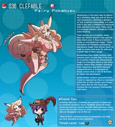 clefable english_text hi_res kinkymation large_breasts nintendo page_36 personification pokedex pokemon pokemon-girl_encyclopedia pokemusu profile tail text text_box rating:Questionable score:104 user:Hung_Kyle_19