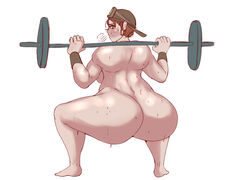 1girls big_ass chubby_female dedalo dumbbell gridlock_(rainbow_six) hat huge_ass large_breasts nude rainbow_six rainbow_six_siege squatting sweat tagme tom_clancy workout rating:Explicit score:52 user:hazinDazin-164