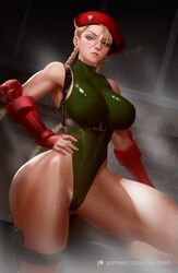 1girls beret big_breasts blonde_hair blue_eyes braid braided_hair braided_twintails british cammy_white capcom european female female_only leotard light-skinned_female long_hair long_twintails muscular_female nextoad pale-skinned_female scar seductive_look solo solo_female solo_focus street_fighter twintails rating:Explicit score:130 user:Deku51