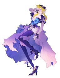 blonde_hair braid cloud_strife crossdressing dress femboy final_fantasy final_fantasy_vii high_heels male_only malesub nipples panties pigtails sissy solo stockings thighhighs thunder_head rating:Questionable score:58 user:cowrycrow