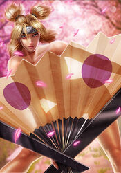 1girls ass bent_over blonde_hair cherry_blossoms covering fan female female_only folding_fan forehead_protector green_eyes headband holding_object looking_at_viewer naruto naruto_(series) naruto_shippuden ninjartist nude quad_tails realistic silhouette solo solo_female standing teasing temari tied_hair rating:Questionable score:87 user:UnrealHarbor