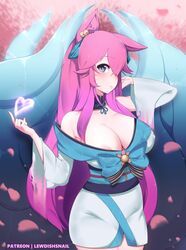 1girls ahri big_breasts breasts cleavage female league_of_legends lewdishsnail spirit_blossom_ahri spirit_blossom_series tagme rating:Explicit score:78 user:Envard