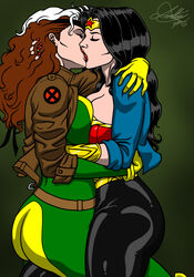 2girls anna_marie ass big_breasts black_hair breast_press brown_hair cleavage closed_eyes crossover curvy dc dc_comics death_battle female female_only huge_breasts jacket kaywest kissing large_ass legs_tied marvel marvel_comics red_lipstick rogue_(x-men) tiara wonder_woman wonder_woman_(series) x-men yuri rating:Questionable score:92 user:JeJo