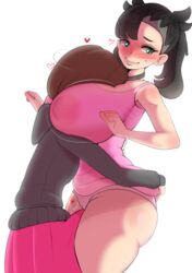 1futa 1girls absurdres ass big_ass black_hair blush breasts brown_hair bulge collar embarrassed erection_under_clothes face_in_breasts female fladdykin futa_on_female futanari gloria_(pokemon) green_eyes hearts highres hug huge_ass huge_breasts huge_cock hugging human larger_female looking_away marnie_(pokemon) nintendo panties penis_under_clothes pokemon pokemon_ss pussy short_hair size_difference smaller_futanari squeeze sweat thick_thighs wide_hips rating:Explicit score:691 user:justausername