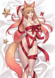 1girls ahri blonde_hair breasts league_of_legends looking_at_viewer purple_eyes ribbon riot_games solo solo_female star_guardian star_guardian_ahri star_guardian_series weni rating:Safe score:134 user:GOTD188