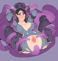 1girls anal anus bondage breasts cleavage consensual_tentacles consentacles erect_nipples feet female foot_fetish kai'sa league_of_legends nipples pussy splashbrush spread_pussy tentacle tentacle_sex rating:Explicit score:206 user:justausername