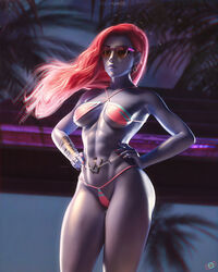 1girls 3d abs belly_chain belly_piercing bikini earrings female female_only fitness micro_bikini noahgraphicz orange-tinted_eyewear overwatch red_hair red_nails sex solo sunglasses tattoo thong tinted_eyewear widowmaker rating:Questionable score:141 user:Joelgraphz