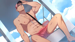 1boy beach brown_skin full_service lifeguard male_only oki_ardana summer rating:Explicit score:40 user:Yoichicuminmyass