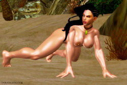 1girls 3d athletic beach braid breasts choker dark-skinned_female dark_skin derangedgod female female_only huge_breasts large_areolae large_breasts laura_matsuda muscular_female oil push-up sand smirk solo solo_female street_fighter street_fighter_v thighs xnalara rating:Explicit score:7 user:shadowoftsunderegirl