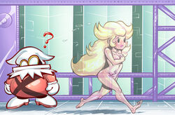 1girls ass breasts canonical_scene completely_nude completely_nude_female covering embarrassed embarrassed_nude_female enf female full_body invisible josh_lesnick mario_(series) naked naked_female nintendo nipples nude nude_female paper_mario paper_mario:_the_thousand-year_door paper_peach paper_peach_enf princess_peach streaking x-naut rating:Explicit score:38 user:RISE-16