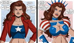 1girls aged_up alternate_costume america_chavez attitude_adjustment before_and_after bimbofication blue_eyes breasts brown_eyes choker cleavage cleavage_cutout clothed dark-skinned_female dark_skin dialogue earrings female female_only femsub from_behind happy_trance large_breasts latina long_hair maid maid_headdress marvel marvel_comics mature mature_female mature_woman miss_america miss_america_chavez personality_change polmanning smile solo speech_bubble star_earrings stepfordization superheroine text western rating:Questionable score:169 user:ShadowPain