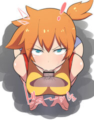 ! 1boy 1girls :>= alternate_breast_size angry angry_fellatio big_penis blowjob blue_eyes blush breasts censor_bar censored cum cum_in_mouth cum_in_throat dark-skinned_male dark_skin dd_(artist) deepthroat erection eye_contact eyelashes fellatio female ginger green_eyes kasumi_(pokemon) looking_at_viewer male nintendo oral orange_hair pale-skinned_female pale_skin penis pokemon pokemon_rgby pov pubic_hair short_hair side_ponytail skinny sucking surprised sweat teenager tied_hair veiny_penis white_background rating:Explicit score:106 user:Ugabuga