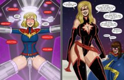 2girls avengers big_breasts blonde_hair blush brainwashed brainwashing breast_expansion brown_hair busty captain_marvel carol_danvers cleavage cleavage_cutout clothing colossal_breasts comic corruption curves curvy dialogue drool english_text expansion female female_only femsub gigantic_breasts gloves glowing glowing_eyes happy_trance hips huge_breasts hyper_breasts hypnosis instant_loss_2koma large_breasts leotard long_gloves long_hair marvel marvel_comics mind_control ms._marvel ms._marvel_(kamala_khan) multiple_girls new_avengers polmanning sex_machine short_hair speech_bubble superheroine tech_control text torn_clothes transformation western_art rating:Explicit score:234 user:ShadowPain