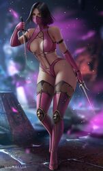 1girls 2d belly big_breasts black_hair cleavage curvy demon demon_girl female female_only hips large_breasts looking_at_viewer mileena mortal_kombat pale-skinned_female pale_skin perky_breasts pose sai_(weapon) short_hair skimpy slit_pupils solo solo_female thick_thighs voluptuous weapon wickellia wide_hips yellow_eyes rating:Questionable score:171 user:TheKindHaremMaster