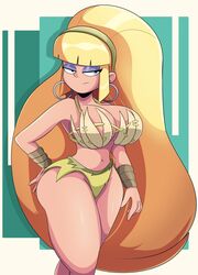 1girls amazon big_hair bikini blonde_hair disney disney_channel earrings eyeshadow female female_only gravity_falls hairband huge_breasts loincloth long_hair pacifica_northwest solo sonson-sensei thick_thighs very_long_hair voluptuous wristband rating:Questionable score:361 user:TheKindHaremMaster