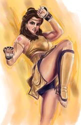 1girls angry barefoot beauty_and_the_beast belle crossover disney disney_princess feet female female_only joshwmc legs mortal_kombat muay_thai posing thick_thighs toes rating:Explicit score:20 user:deleted6421