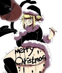 ass big_ass big_breasts black_santa blonde_hair blush body_writing bubaigawara_jin christmas coffing_(artist) english_text himiko_toga horns jin_bubaigawara long_hair looking_at_viewer my_hero_academia no_panties reindeer_costume reindeer_horns santa_costume santa_hat smile toga_himiko twice wide_hips wide_thighs writing_on_ass yellow_eyes rating:Explicit score:49 user:Cranium