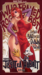 1boy 1girls background big_breasts breasts bust busty cleavage clothing curvaceous curves curvy disney dress ear_piercing earring earrings elbow_gloves eyeshadow female gloves hair_over_one_eye heels high_heels hips hourglass_figure huge_breasts human husband husband_and_wife jessica_rabbit large_breasts legs lipstick monorirogue piercing purple_gloves rabbit red_dress red_hair roger_rabbit solo thick_hips thick_legs thick_thighs thighs voluptuous white_fur who_framed_roger_rabbit wide_hips wife rating:Explicit score:78 user:ShadowPain