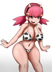 1girls big_breasts cow_bikini cow_horns cucarachaaa female huge_thighs medium_hair nintendo pale-skinned_female pale_skin pink_eyes pink_hair pokemon pokemon_gsc thick_thighs twintails white_background whitney_(pokemon) rating:Questionable score:39 user:Ugabuga