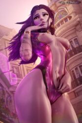 1girls 3d blizzard_entertainment breasts collar earrings female female_only forceballfx overwatch patreon purple_skin ring small_breasts solo_female tagme widowmaker rating:Questionable score:246 user:Fidleek