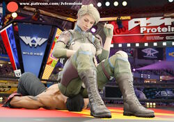 1boy 1girls 3d 3d_(artwork) absurd_res ass_focus beaten black_hair blender blonde_hair boots cassie_cage combat_boots dominant dominant_female domination dominatrix face_in_ass facesit facesitting facesitting_through_clothes female female_domination femdom helpless highres jin_kazama jvfemdom kazama_jin legs long_hair looking_at_another looking_down looking_pleasured male male/female mortal_kombat mortal_kombat_11 pinned pinned_down ponytail sadism sadistic scissorhold sitting sitting_on_person smirk smirking squeezing submission submissive submissive_male tekken thick_thighs thighs uniform rating:Questionable score:19 user:Jvfemdom