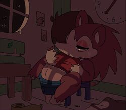 animal_crossing animated anthro ass_cleavage brown_hair butt_crack cum cum_inside hedgehog kissing lilmoonie nintendo sable_able sex villager_(animal_crossing) rating:Explicit score:209 user:Vault_Of_Tea