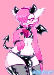 1boy androgynous anthro anthrofied blush bulge demon_horns demon_tail demon_wings eye_contact femboy frowntown gardevoir girly half-closed_eyes huge_thighs incubus latex latex_boots looking_at_viewer male male_gardevoir male_only male_pokemon nintendo panty_bulge penis_bulge pink_(frowntown) pink_background pink_eyes pink_hair pink_skin pokemon pokemon_rse solo_male thick_thighs thighs trap white_skin wide_hips rating:Questionable score:192 user:Ugabuga