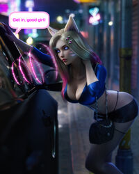 1girls 3d ahri bare_midriff bent_over big_breasts bimbo_prostitute blonde_hair blue_eyes breasts cleavage crop_top edit edited female female_only femsub fishnet_legwear fishnet_stockings fishnets fox_ears good_girl hypnosis k/da_ahri k/da_series large_breasts league_of_legends microskirt mind_break mind_control miniskirt offscreen_character prostitute prostitution riot_games soliciting solo spiral_eyes text text_bubble therealzoh thighhighs thong whisker_markings rating:Explicit score:167 user:Groffirl