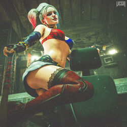 1girls 3d batman:_arkham_asylum blonde_hair clothed clothed_female dc dc_comics female female_focus female_only full_color harley_quinn injustice_2 looking_at_viewer low-angle_view multicolored_hair no_penetration nurse project_vega skimpy skimpy_clothes solo solo_female standing superhero_costume superheroine tagme rating:Explicit score:79 user:ProjectVega