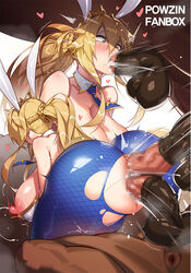 1girls 2animals anal anal_sex artoria_pendragon artoria_pendragon_(lancer) artoria_pendragon_(swimsuit_ruler) big_ass big_penis big_testicles blonde_hair bunny_ears bunny_girl bunnysuit censored deepthroat double_penetration fate/grand_order fate_(series) fellatio female_human/male_feral female_on_feral feral heart horse horse_penis horsecock huge_ass huge_butt huge_cock human interspecies large_breasts larger_feral larger_male mosaic_censoring ponytail powergene powzin ripped_clothing size_difference surprised vaginal_penetration zoophilia rating:Explicit score:449 user:Yuron