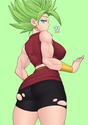 1girls big_ass dragon_ball dragon_ball_super female female_only flytrapxx green_hair kale kale_(berserker) legendary_super_saiyan muscular_female solo super_saiyan_2 rating:Explicit score:154 user:@Kale_dragonball_