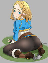 1girls ass big_ass blonde_hair blue_eyes braided_hair breath_of_the_wild butcha-u cameltoe female fingerless_gloves kneeling nintendo pointy_ears princess_zelda short_hair tears_of_the_kingdom the_legend_of_zelda thick_ass zelda_(tears_of_the_kingdom) rating:Questionable score:150 user:Ugabuga