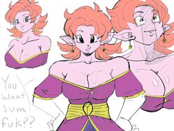 1boy 1girls alternate_breast_size bare_shoulders big_breasts breasts chronoa cleavage clothing core_person dragon_ball dragon_ball_heroes dragon_ball_xenoverse dragon_ball_z earrings edit goddess imminent_sex large_breasts looking_at_viewer looking_up penis_shadow pink_hair pink_skin pointy_ears potara_earrings pseudocel shiny_skin shounen_jump rating:Explicit score:203 user:ForgotMyUsername