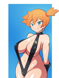 1girls alternate_breast_size big_breasts blush breasts dd_(artist) female female_only huge_breasts kasumi_(pokemon) large_breasts misty_(pokemon) nintendo nipples pokemon pokemon_rgby smile smiling solo swimsuit the_electric_tale_of_pikachu thick_thighs thighs rating:Questionable score:97 user:Misty_lover