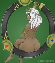 1girls ass brown_skin feet female league_of_legends nude nude_female nudity qiyana_yunalai shadrysea thick_thighs white_hair rating:Explicit score:32 user:Shadrysea