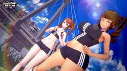  2girls 3d big_breasts breasts champion_of_realms curvy estia_(cor) female heramael_(cor) koikatsu sports_bra sportswear tagme zimon  rating:explicit score: user:someordinarydude