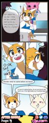 absurd_res aggressive_retsuko aggretsuko ailurid anthro artifact_the_fox black_body black_fur blue_clothing blue_shirt blue_topwear brainwashing brown_body brown_eyes brown_fur canid canine chair clothed clothing collared_shirt comic comic_page computer corrupted corruption dialogue duo electronics female fennec_fox fenneko fox fur furniture furry glowhorn group hi_res hypnosis kabae laptop looking_back male mammal mind_control nervous nervous_sweat office_clothing open_mouth orange_body orange_fur red_panda retsuko sanrio shirt simple_background sitting smile smug smug_face suit talking_to_another tired_eyes topwear trio true_fox white_body white_clothing white_fur white_shirt white_topwear rating:Safe score:12 user:ArtifactFox