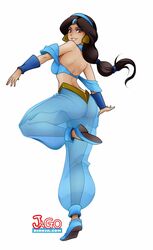 aladdin arabian ass bare_shoulders belly_dancer black_hair brown_eyes bubble_butt dancer disney disney_princess hairband harem_outfit jago_dibuja looking_at_viewer looking_back looking_over_shoulder midriff princess_jasmine rating:Questionable score:104 user:TheKindHaremMaster