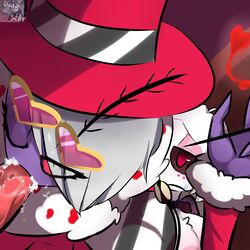 1boy 2girls angel_dust_(hazbin_hotel) clothed clothes clothing cum cum_in_mouth demon demon_boy demon_girl female female_angel_dust female_focus female_valentino_(hazbin_hotel) genderswap genderswap_(mtf) hat hazbin_hotel no_pupils one_eye_closed oral oral_sex pimp purple_skin red_eyes red_penis red_sclera red_skin rule_63 saliva straight sunglasses sweat sweatdrop unseen_male_face usagi_star valentino_(hazbin_hotel) vivienne_medrano white_hair wink winking rating:Explicit score:67 user:Snailslurp