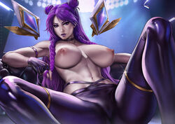 1girls abs big_breasts braids breasts cameltoe choker dandon_fuga female female_focus female_only k/da_kai'sa k/da_series kai'sa league_of_legends lipstick looking_at_viewer navel purple_hair riot_games seductive_eyes solo solo_female solo_focus toned toned_female wide_hips rating:Explicit score:259 user:dakarg