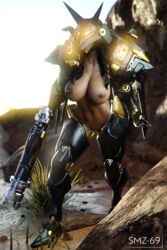 1girls 3d anubis_pharah armor blizzard_entertainment breasts brecca_(smz-69) dark-skinned_female dark_skin functionally_nude hi_res huge_breasts large_breasts navel nipples nude overwatch pharah smz-69 rating:Questionable score:118 user:gougetsu00